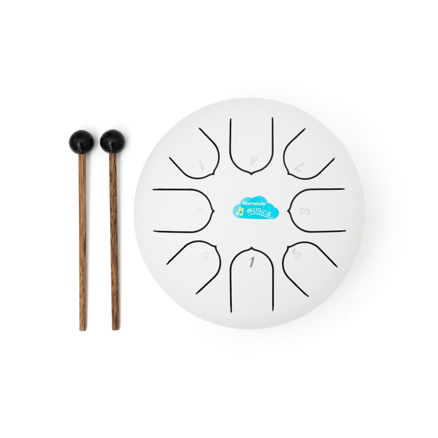 Steel Tongue Drum 6 Inch 8 Notes Hand Drums with Bag Sticks and a Song Book