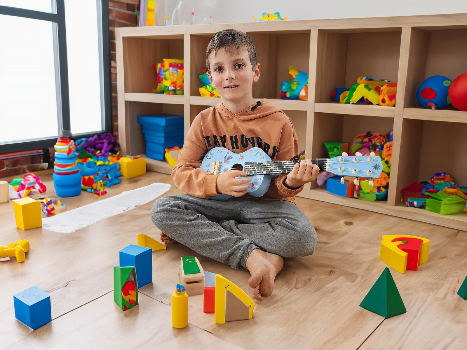 Children’s Blue Wooden Guitar by Marmelada Music