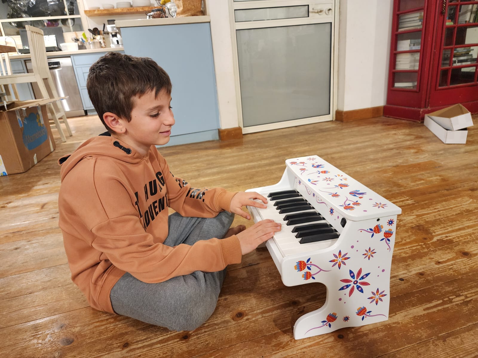 Children’s Happy Green Wooden Piano by Marmelada Music