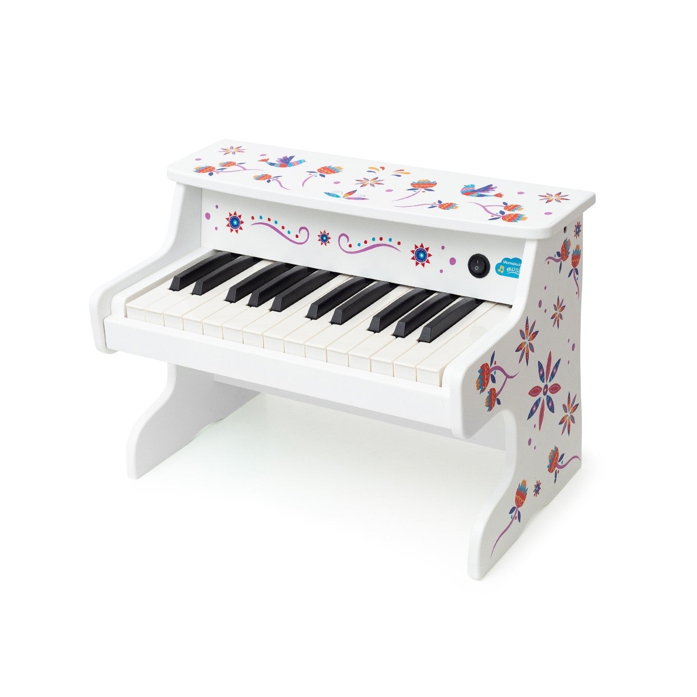 Happy Bird, White, Digital Piano for Kids with 25 Keys