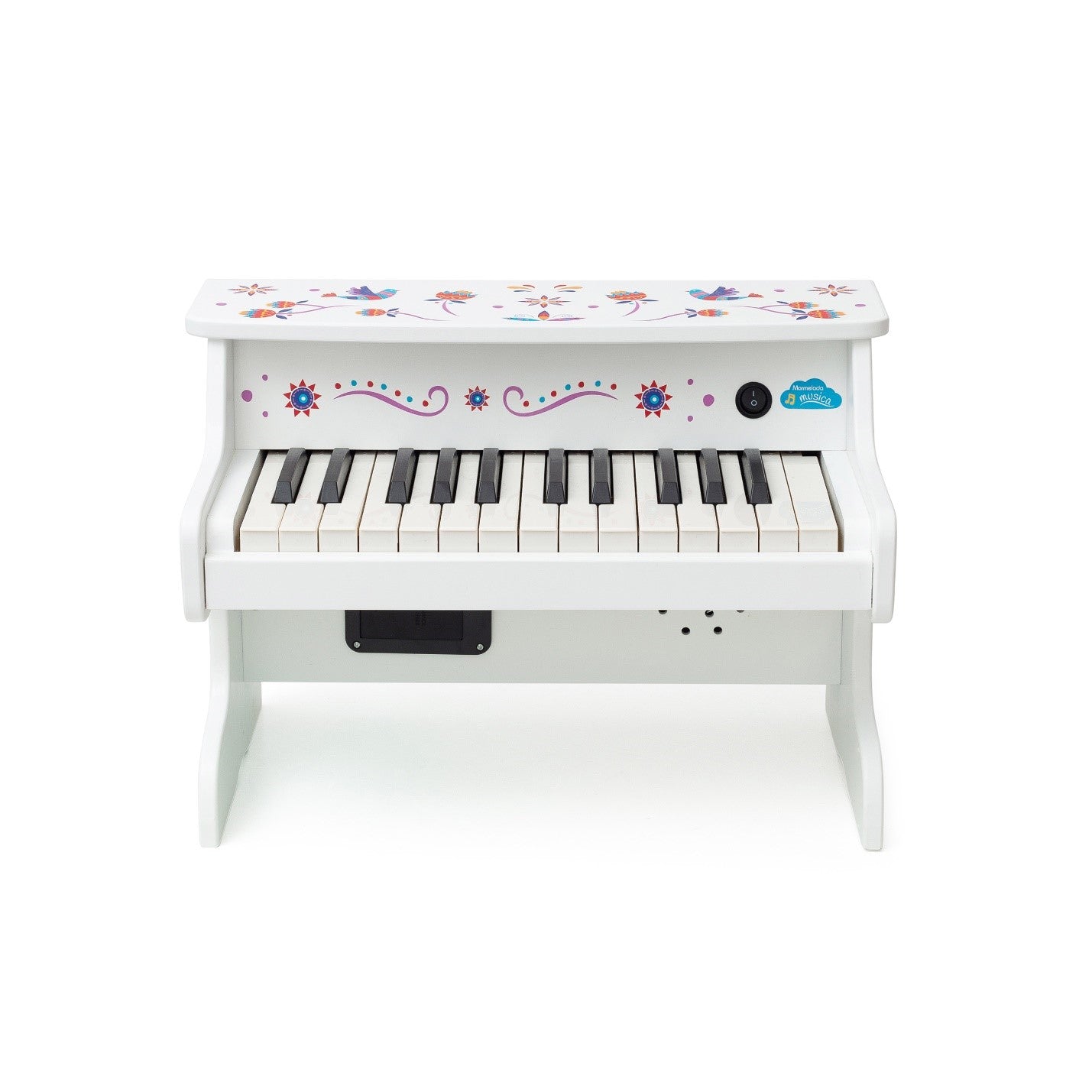 Happy Bird, White, Digital Piano for Kids with 25 Keys